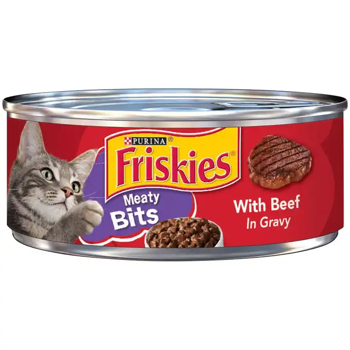 Purina Friskies Beef in Gravy Meaty Bits Wet Cat Food Can (5.5 oz)